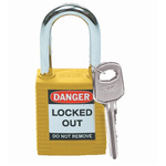 Brady Key Weatherproof Nylon Padlock, 6.5mm Shackle, 38mm Body