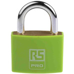 RS PRO Key Weatherproof Brass Padlock, 6mm Shackle, 43mm Body