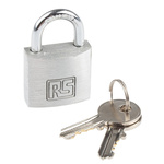 RS PRO Key Weatherproof Aluminium Safety Padlock, 5mm Shackle, 27mm Body