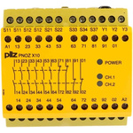 Pilz 24 V dc Safety Relay - Single or Dual Channel With 6 Safety Contacts PNOZ X Range with 4 Auxiliary Contact,