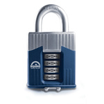 Squire Combination Weatherproof Steel Combination Padlock, 8mm Shackle, 45mm Body