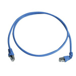 Telegartner Shielded Cat6a Cable Assembly 500mm, Blue, Male RJ45/Male RJ45