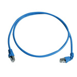 Telegartner Shielded Cat6a Cable Assembly 1m, Blue, Male RJ45/Male RJ45