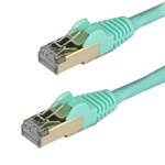 Startech Shielded (STP) Cat6a Cable 1m, Light Blue, Male RJ45/Male RJ45