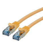 Roline Shielded Cat6a Cable 10m, LSZH, Yellow, Male RJ45