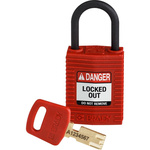 Brady Key Weatherproof Nylon Padlock, 4.7mm Shackle, 33mm Body