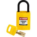 Brady Key Weatherproof Nylon Padlock, 4.7mm Shackle, 33mm Body