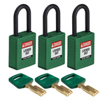 Brady Key Weatherproof Nylon Padlock, 6.4mm Shackle, 38mm Body