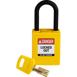 Brady Key Weatherproof Nylon Padlock, 6.4mm Shackle, 38mm Body