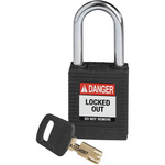 Brady Key Weatherproof Nylon Padlock, 6.4mm Shackle, 38mm Body