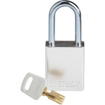 Brady Key Weatherproof Aluminium Padlock, 6.4mm Shackle, 38mm Body