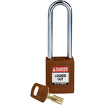 Brady Key Weatherproof Nylon Padlock, 6.4mm Shackle, 38mm Body