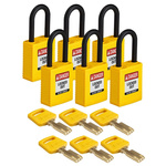 Brady Key Weatherproof Nylon Padlock, 6.4mm Shackle, 38mm Body