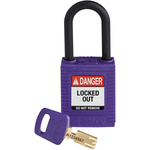 Brady Key Weatherproof Nylon Padlock, 6.4mm Shackle, 38mm Body