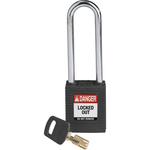 Brady Key Weatherproof Nylon Padlock, 6.4mm Shackle, 38mm Body