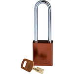 Brady Key Weatherproof Aluminium Padlock, 6.4mm Shackle, 38mm Body
