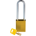 Brady Key Weatherproof Aluminium Padlock, 6.4mm Shackle, 38mm Body