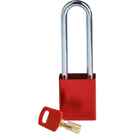 Brady Key Weatherproof Aluminium Padlock, 6.4mm Shackle, 38mm Body