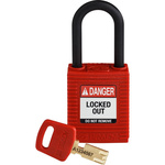 Brady Key Weatherproof Nylon Padlock, 6.4mm Shackle, 38mm Body