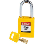 Brady Key Weatherproof Nylon Padlock, 6.4mm Shackle, 38mm Body