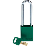 Brady Key Weatherproof Aluminium Padlock, 6.4mm Shackle, 38mm Body
