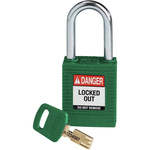 Brady Key Weatherproof Nylon Padlock, 6.4mm Shackle, 38mm Body