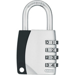 ABUS Combination Steel, Zinc Combination Padlock, 6.35mm Shackle, 82.5mm Body