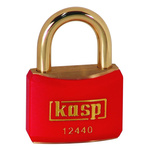 Kasp Clamping Weatherproof Brass Padlock, 20mm Shackle, 40mm Body