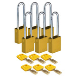 Brady Padlock Aluminium Safety Padlock, 6.35mm Shackle, 38mm Body