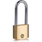 YALE Padlock Brass Padlock, 6.3mm Shackle, 40mm Body
