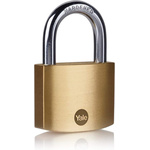 YALE Padlock Brass Padlock, 8mm Shackle, 50mm Body