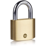 YALE Padlock Brass Padlock, 10mm Shackle, 60mm Body
