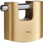 YALE Padlock Brass Padlock, 9mm Shackle, 60mm Body