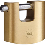 YALE Padlock Brass Padlock, 10mm Shackle, 70mm Body
