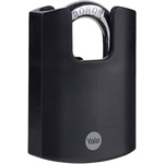 YALE Padlock Brass Padlock, 9.5mm Shackle, 57mm Body