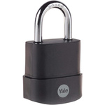 YALE Padlock Weatherproof Padlock, 6mm Shackle, 47mm Body