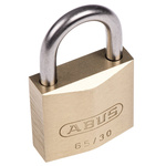 ABUS Key Weatherproof Brass Weatherproof Padlock, 5mm Shackle, 30mm Body