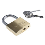 ABUS Key Weatherproof Brass Weatherproof Padlock, 8mm Shackle, 50mm Body