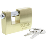 ABUS Key Weatherproof Brass, Steel Padlock, 12mm Shackle, 70mm Body