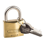 ABUS Key Weatherproof Brass Weatherproof Padlock, Keyed Alike, 6.5mm Shackle, 40mm Body