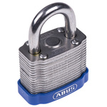 ABUS Key Weatherproof Steel Padlock, 6.7mm Shackle, 44mm Body