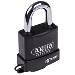 ABUS Key Weatherproof Steel Heavy Duty Padlock, 11mm Shackle, 65mm Body