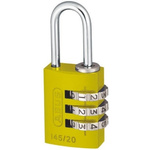 ABUS 145/20 Combination Weatherproof Aluminium, Steel Safety Padlock, 3mm Shackle, 20mm Body