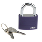 ABUS Key Weatherproof Aluminium, Steel Safety Padlock, Keyed Alike, 6.5mm Shackle, 43mm Body
