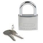 ABUS 64TI Key Weatherproof Titanium Weatherproof Padlock, Keyed Alike, 8mm Shackle, 50mm Body