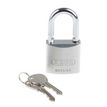 ABUS Key Weatherproof Titanium Weatherproof Padlock, 8mm Shackle, 45mm Body