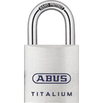 ABUS Key Weatherproof Titanium Weatherproof Padlock, 7mm Shackle, 40mm Body