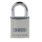 ABUS Key Weatherproof Titanium Weatherproof Padlock, Keyed Alike, 7mm Shackle, 40mm Body
