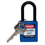 Brady Key Weatherproof Nylon Padlock, 6.5mm Shackle, 38mm Body