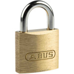 ABUS Key Weatherproof Brass Padlock, 6mm Shackle, 29mm Body